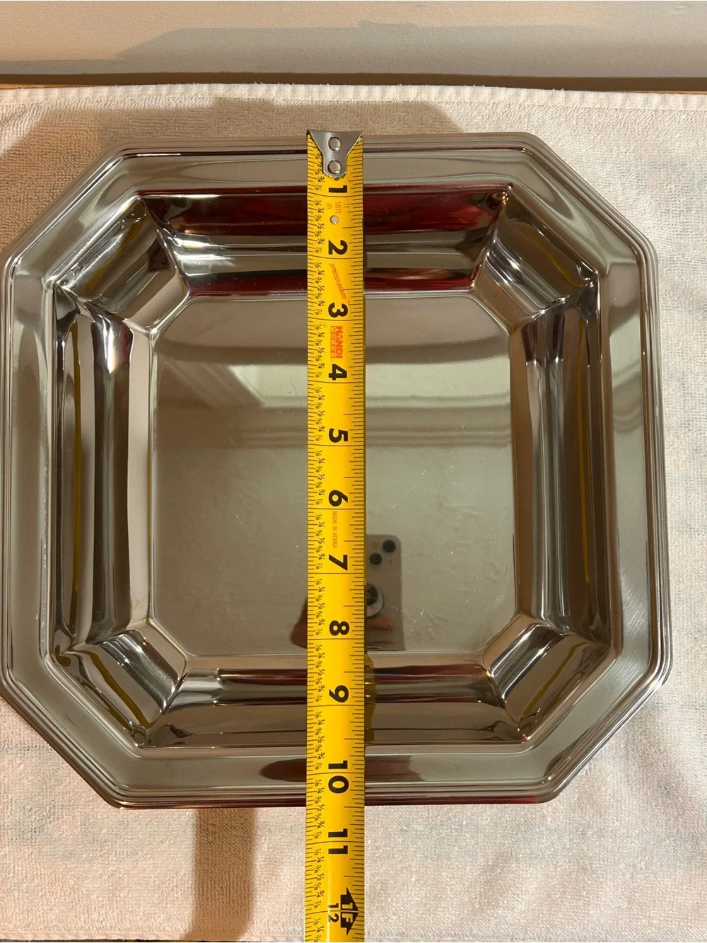 Vtg Sheffield Italy” 18/10 Stainless Steel Octagonal Serving Bowl Dish 10.5